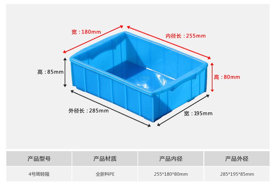 軒盛塑業(yè)4號塑料周轉(zhuǎn)箱